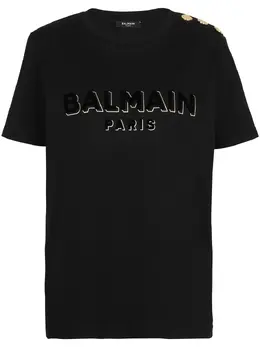 Balmain: Футболка с принтом 