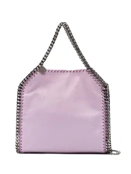 Stella McCartney: Серебристая сумка Falabella Mini