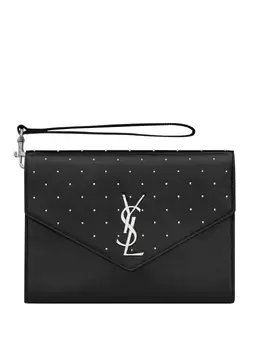 Saint Laurent: Чёрный клатч Envelope