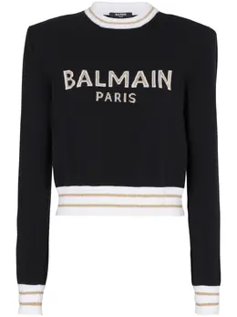 Balmain: Трикотажный свитер