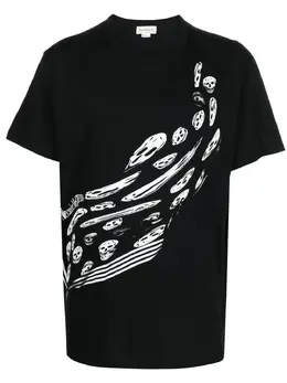 Alexander McQueen: Футболка  Skeleton с принтом