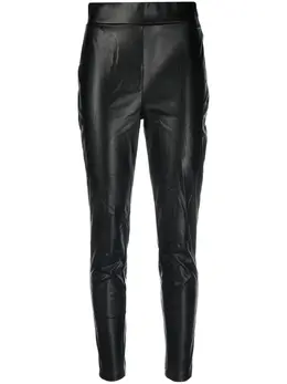 DKNY: Кожаные брюки 