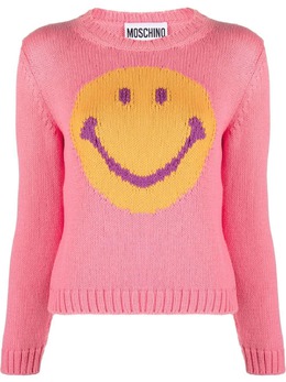 Moschino: Трикотажный свитер  Smiley