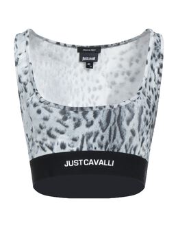 JUST CAVALLI: Топ с леопардовым принтом 