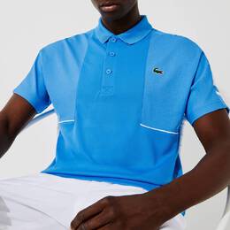 Lacoste: Голубое поло 