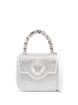 Versace: Серебристая сумка  La Medusa