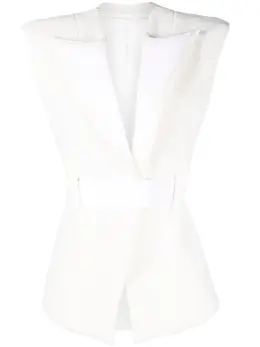Balmain: Белый жилет 