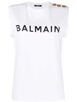 Balmain: Футболка с принтом