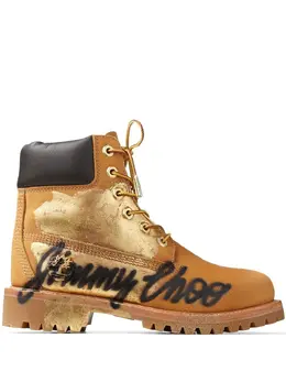 Jimmy Choo: Коричневые ботинки  Timberland