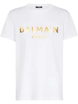 Balmain: Футболка с принтом 