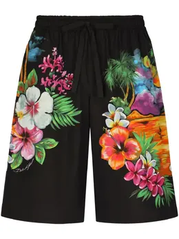 Dolce & Gabbana: Шорты с растительным принтом 
