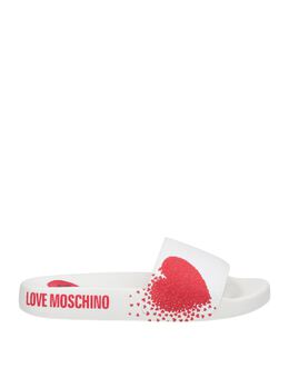 LOVE MOSCHINO: Белые сандалии 