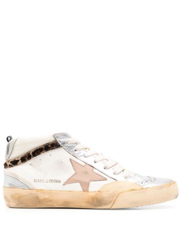 Golden Goose: Белые кроссовки  Mid Star