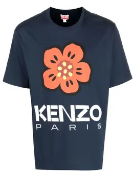 Kenzo: Футболка с цветочным принтом 