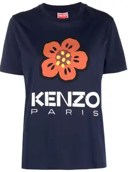 Kenzo: Футболка с цветочным принтом 