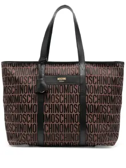 Moschino: Сумка-шоппер с принтом 