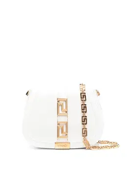 Versace: Белая сумка  Greca