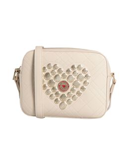 LOVE MOSCHINO: Бежевая сумка 
