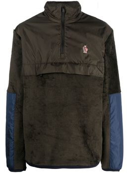 Moncler Grenoble: Зелёный свитер 