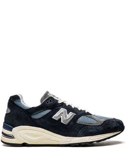 New Balance: Синие кроссовки 