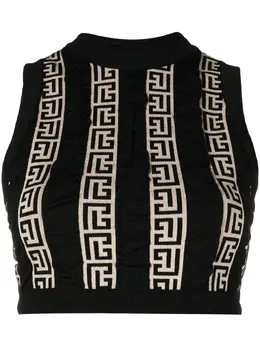 Balmain: Чёрный топ 