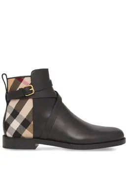 Burberry: Чёрные ботинки  House Check