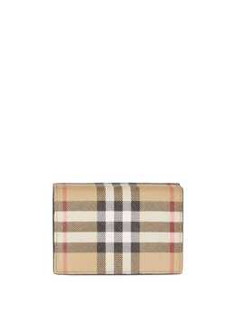 Burberry: Бежевый кошелёк Vintage Check