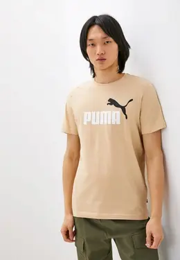 PUMA: Бежевая футболка