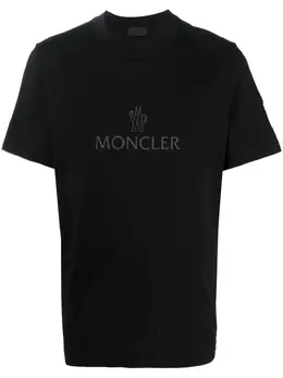 Moncler: Футболка с принтом 