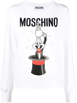 Moschino: Свитшот с принтом 