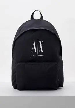 Armani Exchange: Чёрный рюкзак 