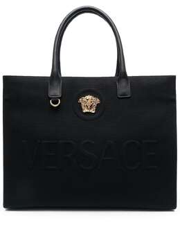 Versace: Чёрная сумка-шоппер La Medusa