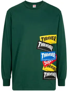 Supreme: Тёмная футболка Thrasher