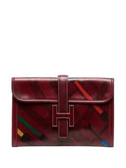 Hermès: Бордовый клатч