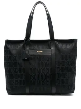 Moschino: Сумка-шоппер с принтом 