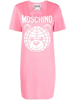 Moschino: Платье Teddy Bear с принтом