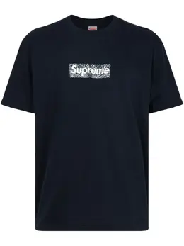 Supreme: Синяя футболка  Box Logo