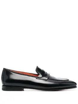 Santoni: Чёрные туфли 