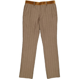 Burberry Mens Dark Tan Wool Cashmere Velvet Trim Classic Fit Trousers, Brand Size 46 (Waist Size 31.1'') 8022486