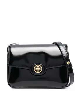 Tory Burch: Чёрная сумка через плечо 