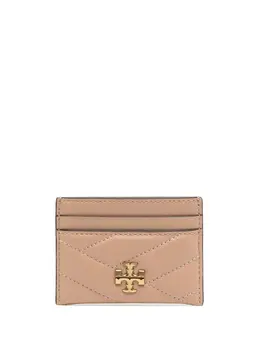 Tory Burch: Бежевый картхолдер  Kira Chevron