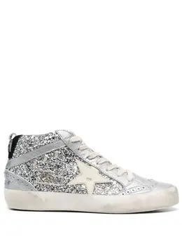 Golden Goose: Серебристые кроссовки 