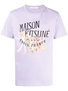 Maison Kitsuné: Футболка с принтом