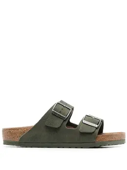 Birkenstock: Зелёные сандалии 