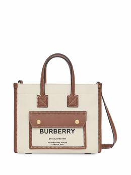 Burberry: Коричневая сумка-шоппер 