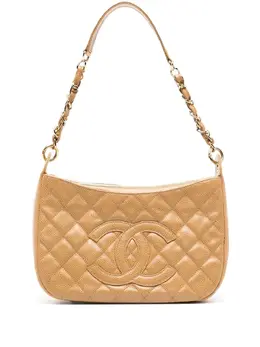 Chanel Pre-Owned: Бежевая сумка 