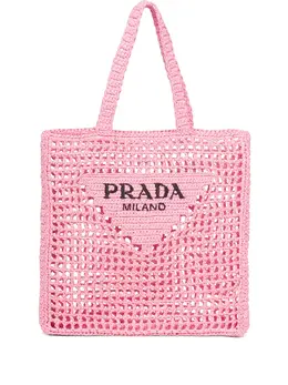 Prada: Розовая сумка-шоппер 