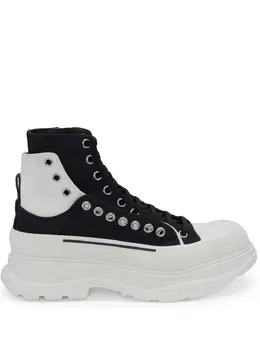 Alexander McQueen: Чёрные кроссовки  Tread Slick