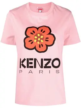 Kenzo: Футболка с цветочным принтом 