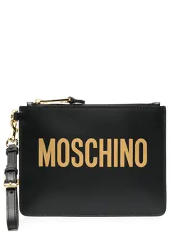 Moschino: Клатч с принтом 